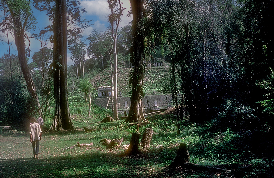 Photo by Paul Tanner of Bonampak Main Plaza as it was in 1971